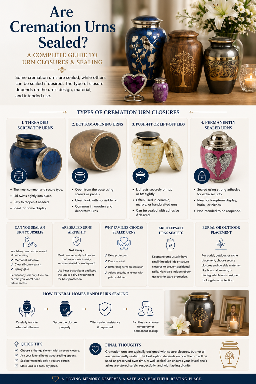 Are Cremation Urns Sealed